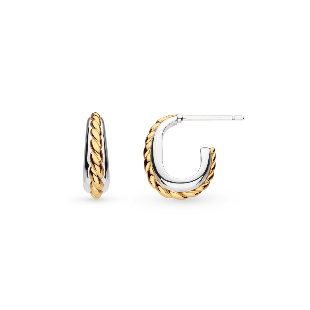 Kit Heath - Marina Rope Band Golden Hoop Earrings - Gold