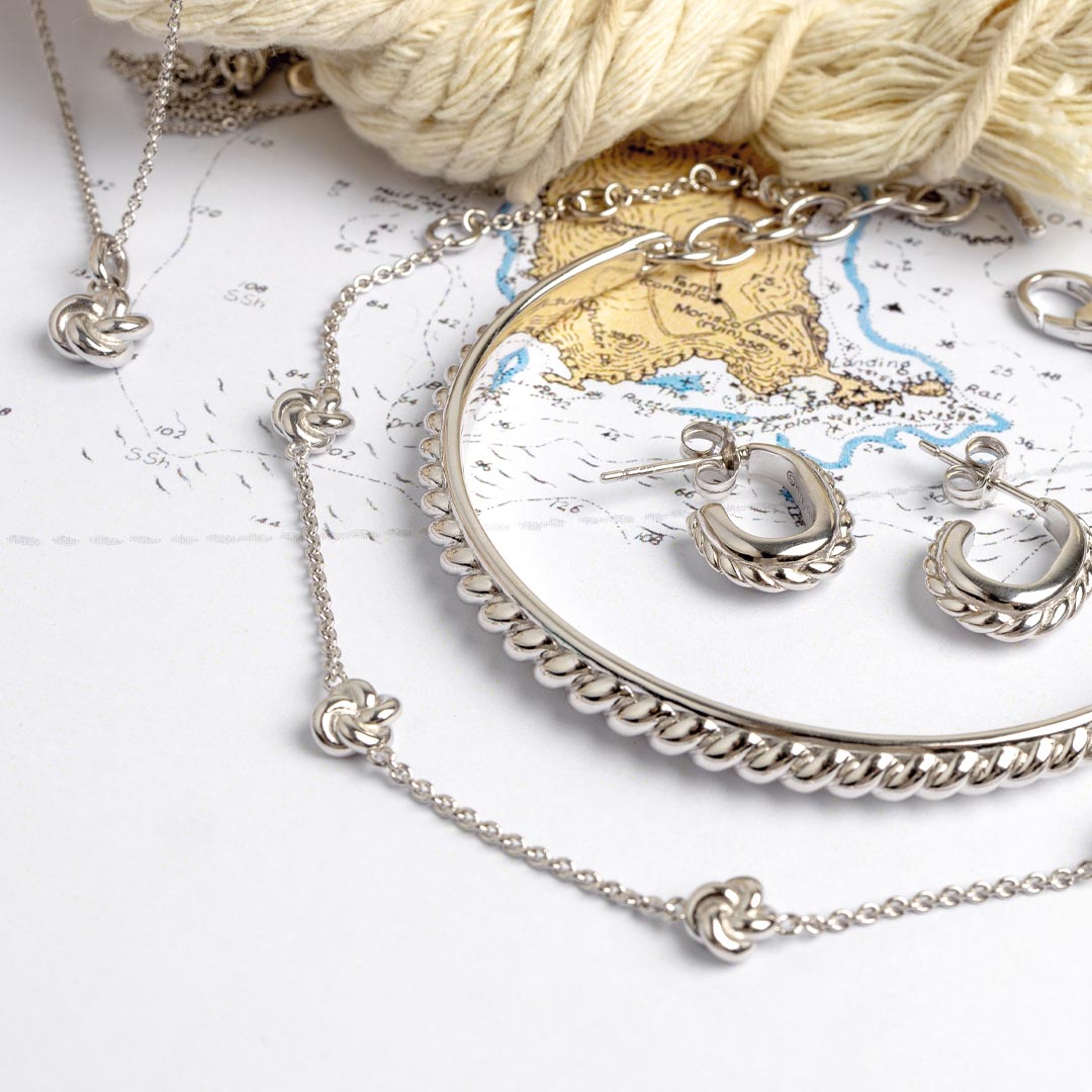 Kit Heath - Marina Rope Band Changle Bracelet - Silver