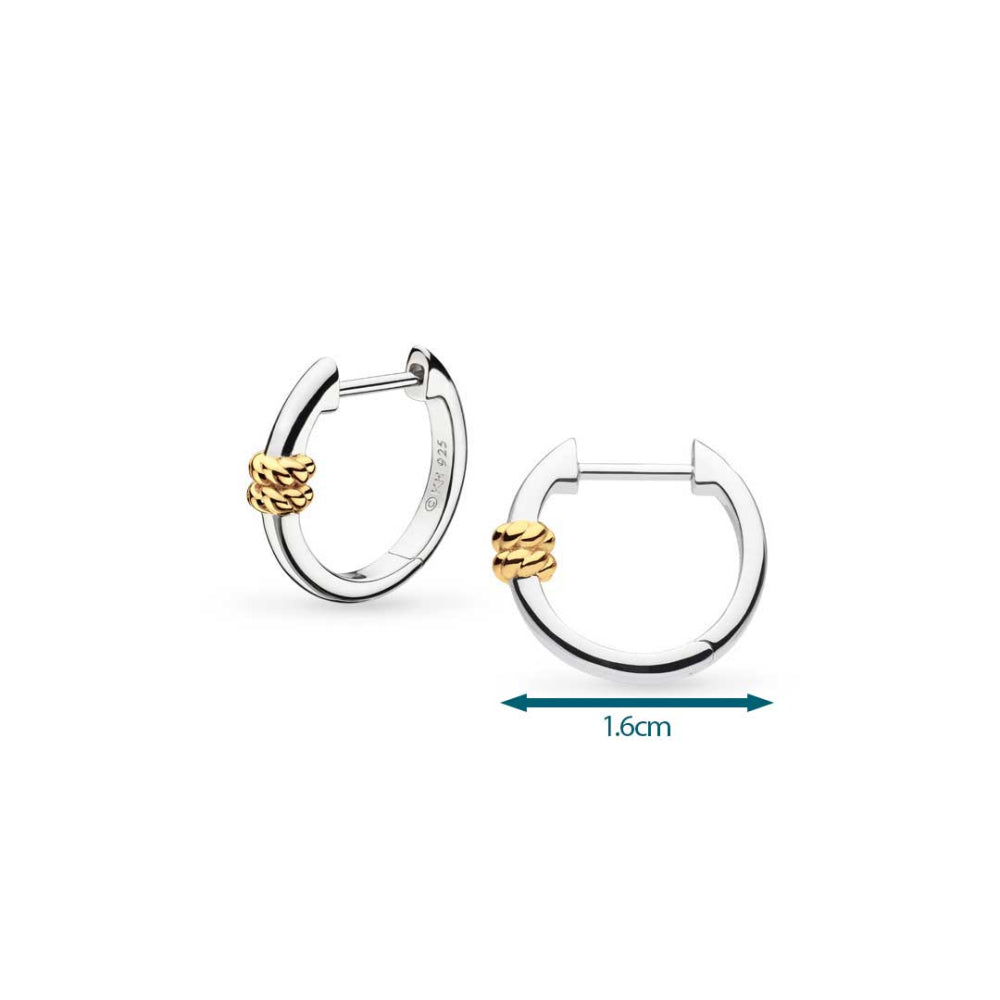 Kit Heath - Marina Rope Bar Golden Hinged Hoop Earrings - Gold
