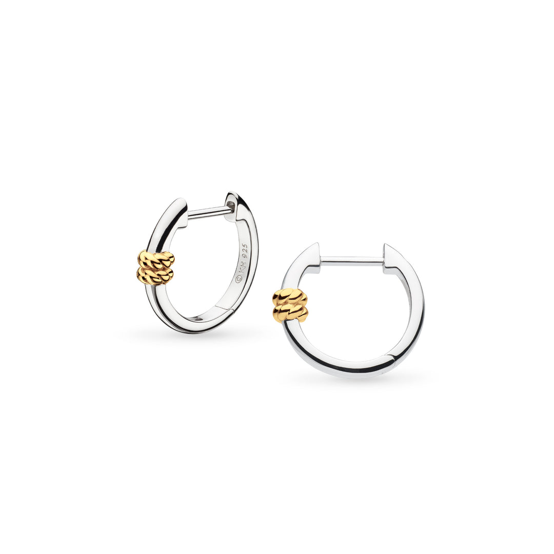 Kit Heath - Marina Rope Bar Golden Hinged Hoop Earrings - Gold