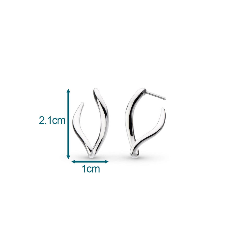 Kit Heath - Entwine Twine Link Hoop Earrings - Silver