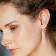 Kit Heath - Entwine Twine Link Hoop Earrings - Silver