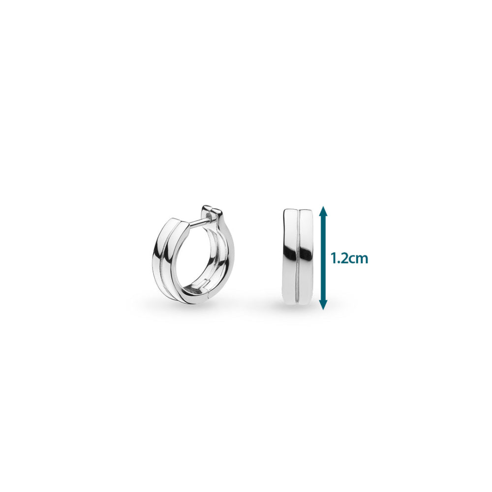 Kit Heath - Bevel Unity Huggie Hoop Earrings - Silver