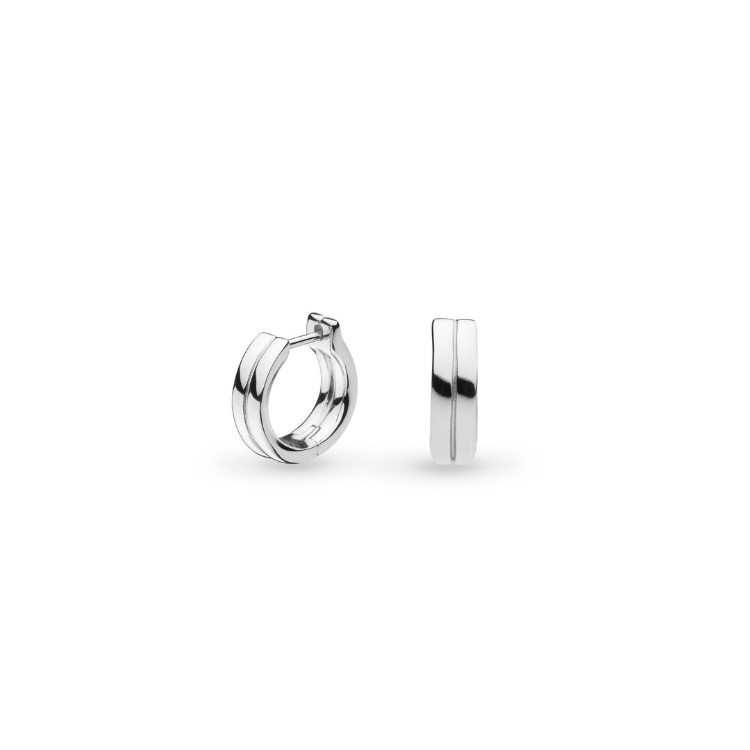 Kit Heath - Bevel Unity Huggie Hoop Earrings - Silver