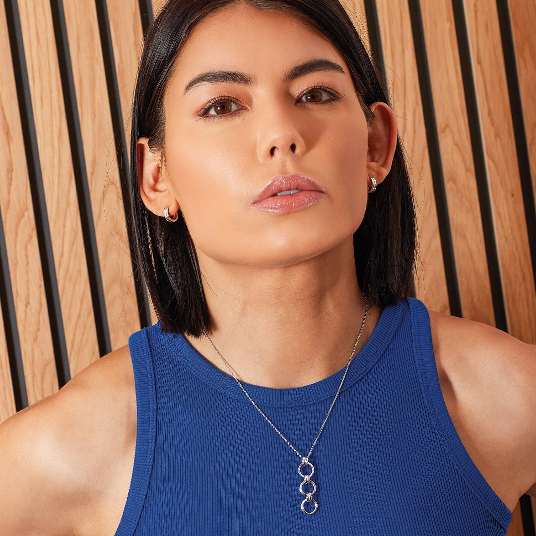 Kit Heath - Bevel Unity Huggie Hoop Earrings - Silver