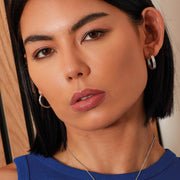 Kit Heath - Bevel Unity Maxi Hoop Earrings - Silver