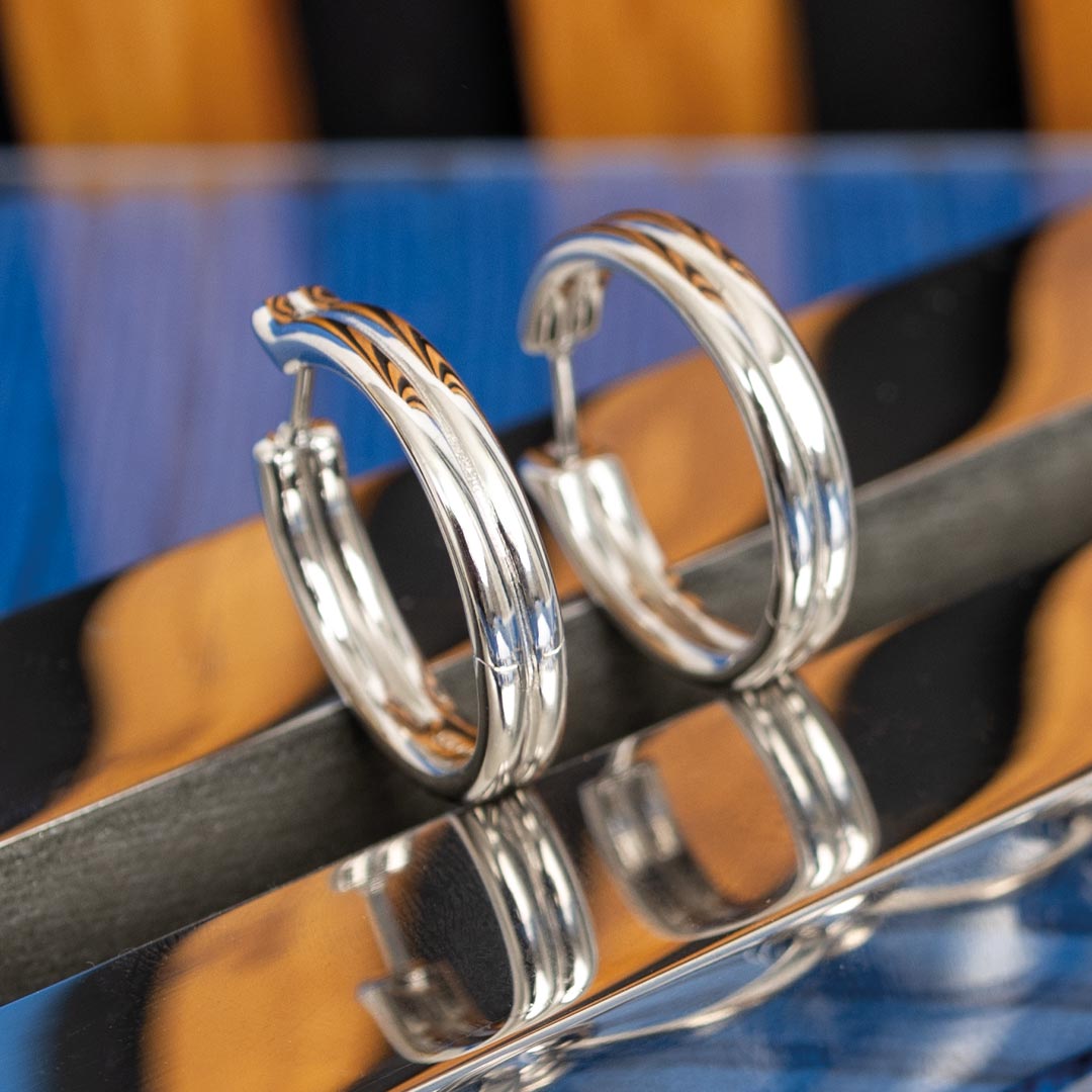 Kit Heath - Bevel Unity Maxi Hoop Earrings - Silver