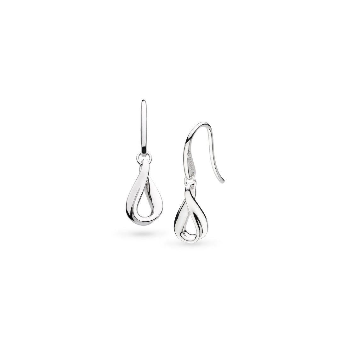 Kit Heath - Serenity Loop Dainty Drop Earrings - Silver