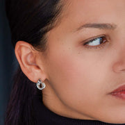 Kit Heath - Bevel Trilogy Drop Stud Earrings - Silver