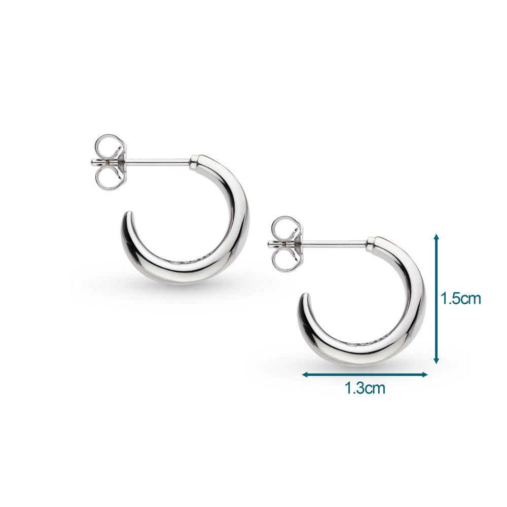 Kit Heath - Bevel Cirque Mini Hoop Earrings - Silver