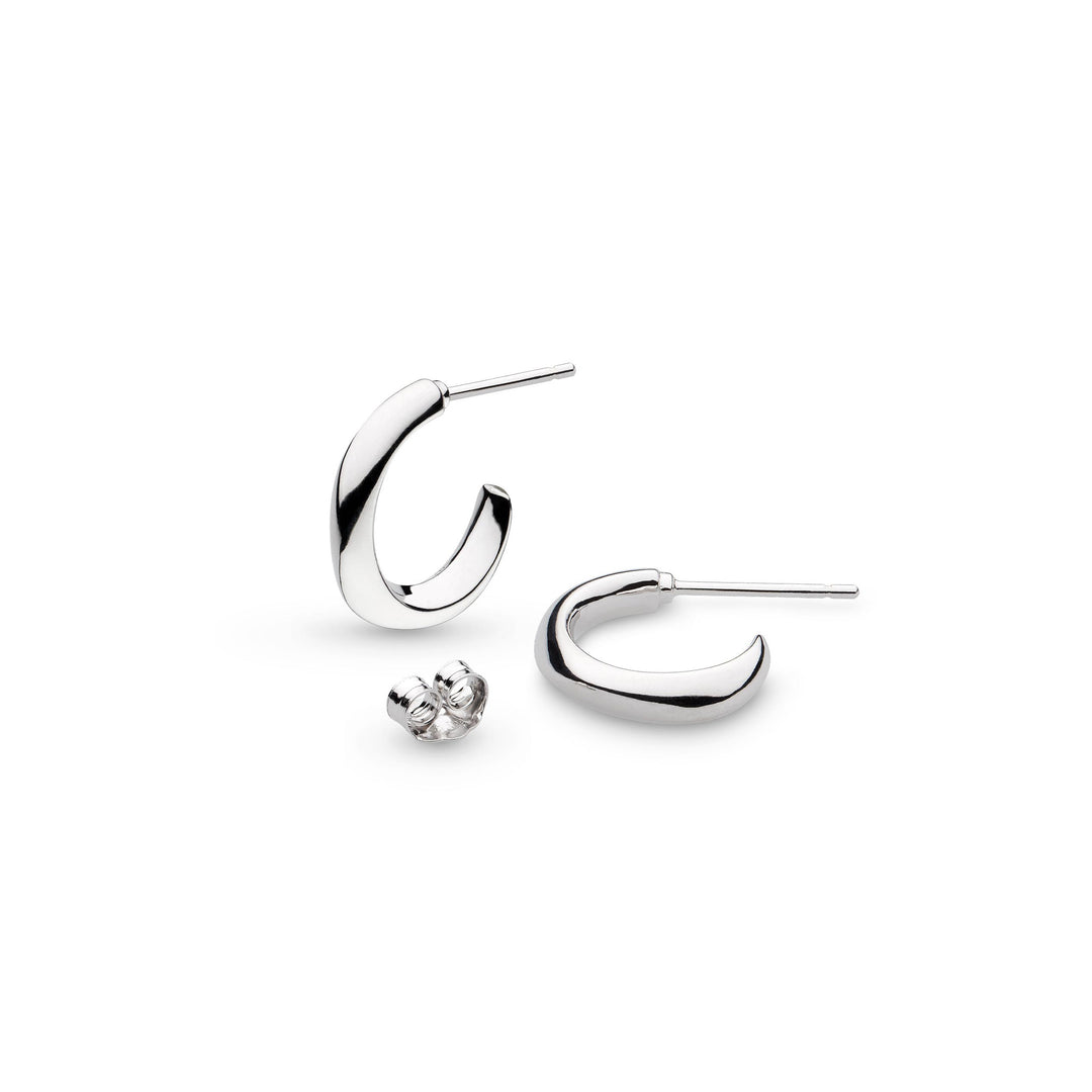 Kit Heath - Bevel Cirque Mini Hoop Earrings - Silver