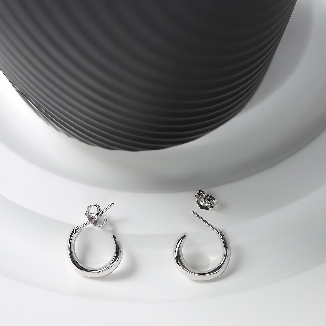 Kit Heath - Bevel Cirque Mini Hoop Earrings - Silver
