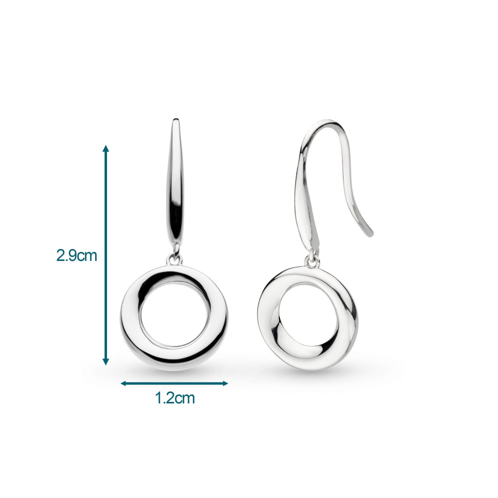 Kit Heath - Bevel Cirque Drop Earrings - Silver