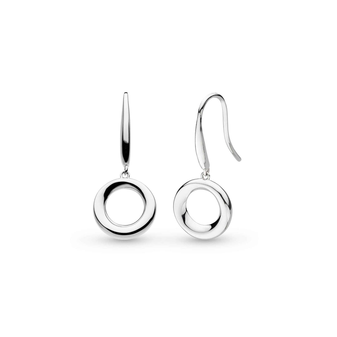 Kit Heath - Bevel Cirque Drop Earrings - Silver