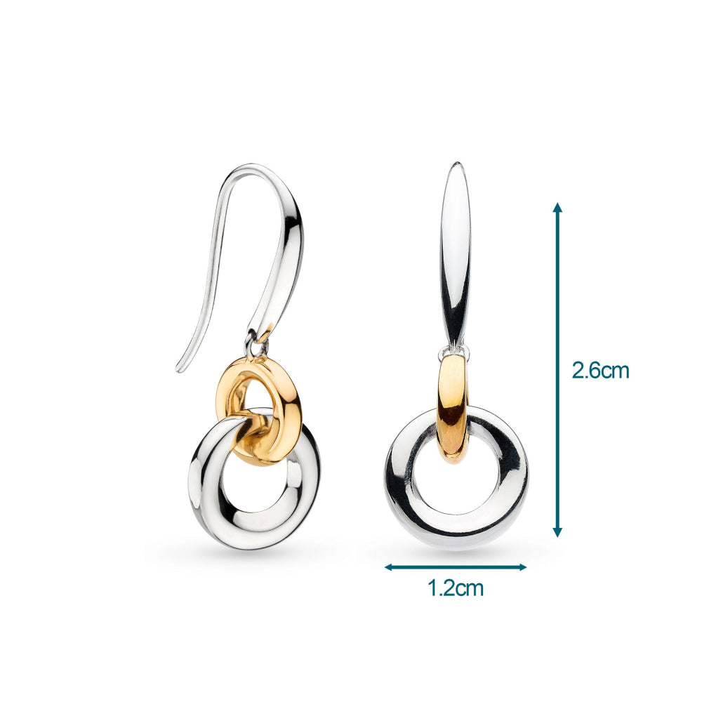 Kit Heath - Bevel Cirque Link Golden Drop Earrings - Gold