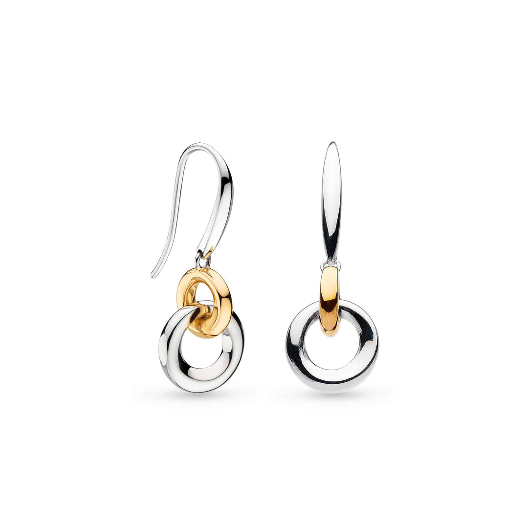 Kit Heath - Bevel Cirque Link Golden Drop Earrings - Gold