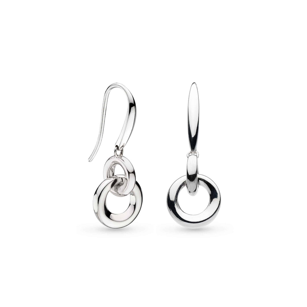 Kit Heath - Bevel Cirque Link Drop Earrings - Silver
