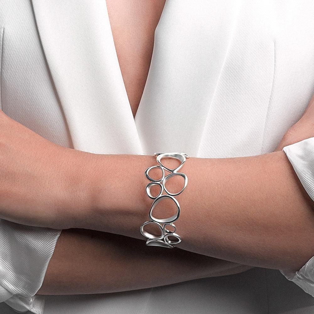 Kit Heath - Coast Shore Cascade Cuff Bangle - Silver