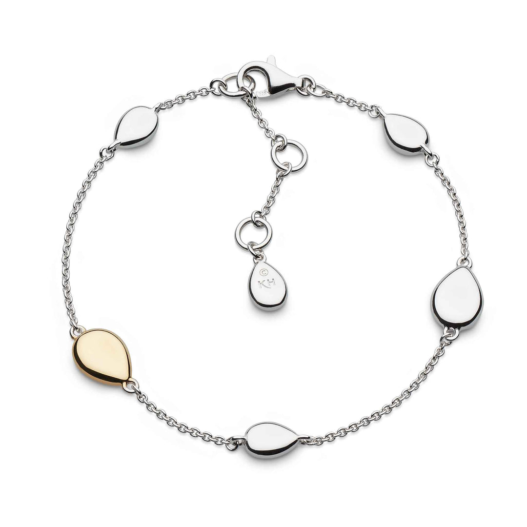 Kit Heath - Coast Pebble Golden Station Bracelet - Silver