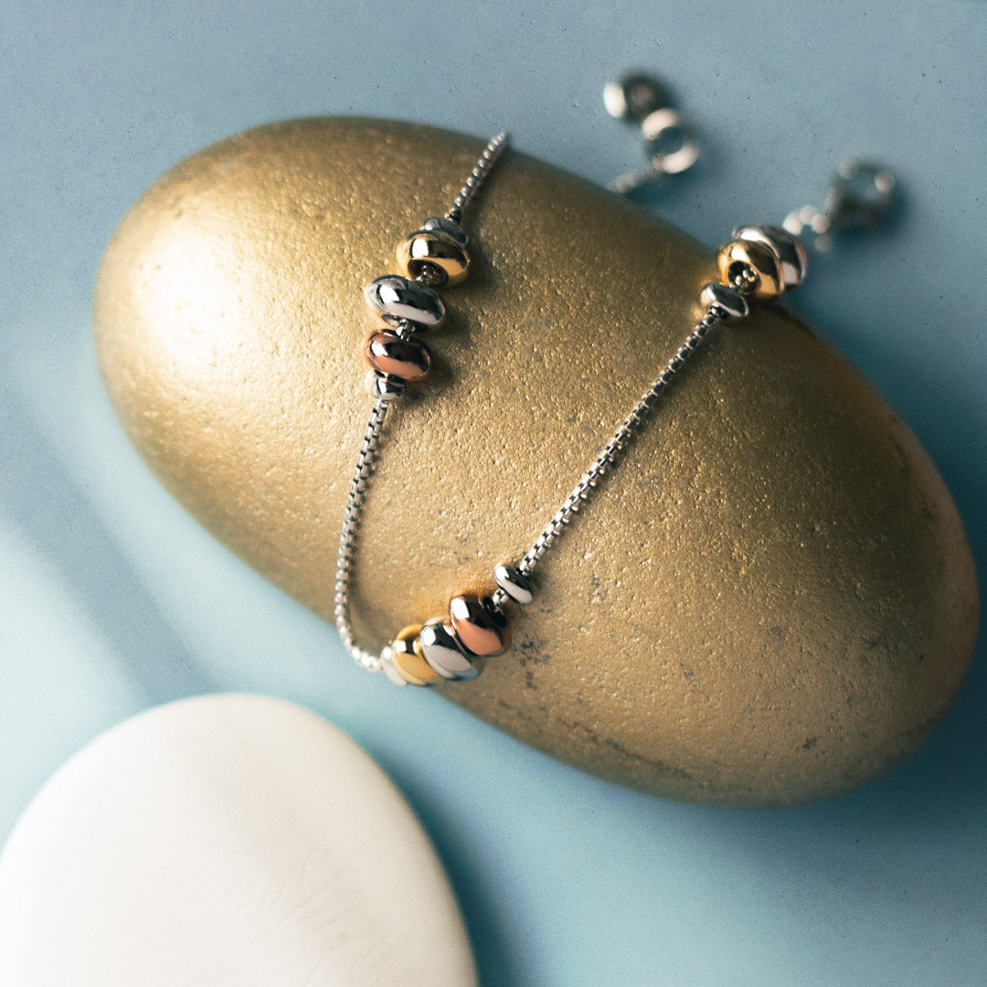Kit Heath - Coast Tumble Golden Station Bracelet - Silver
