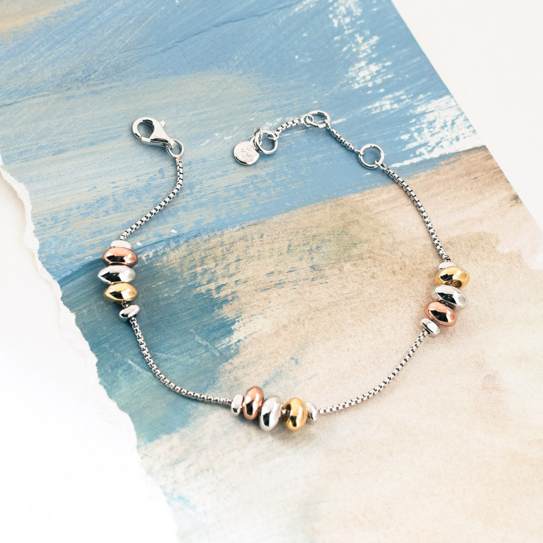 Kit Heath - Coast Tumble Golden Station Bracelet - Silver