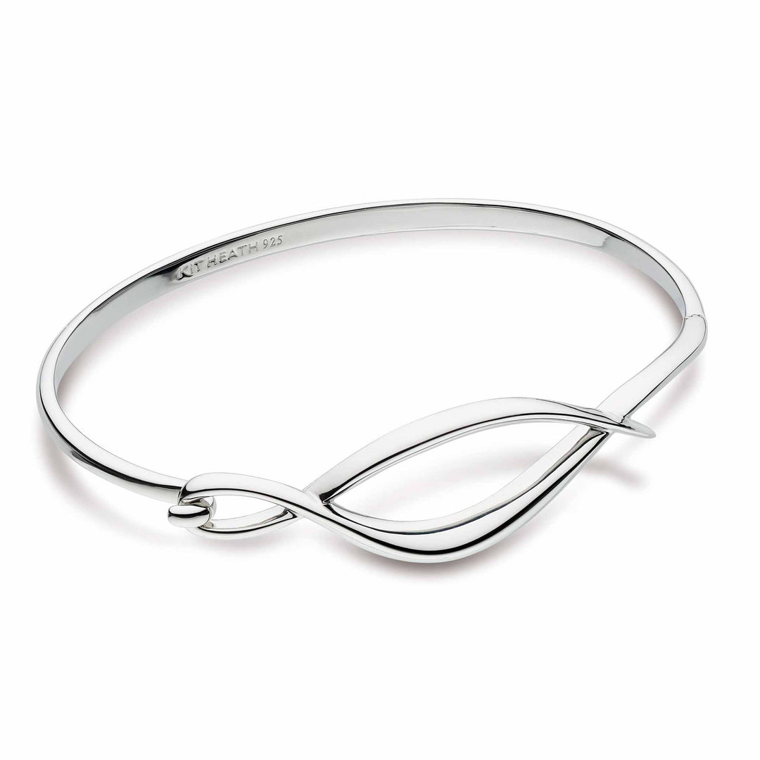 Kit Heath - Entwine Twine Twist Hinged Bangle - Silver