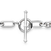 Kit Heath - Revival Figaro Chain Link T-bar Bracelet - Silver