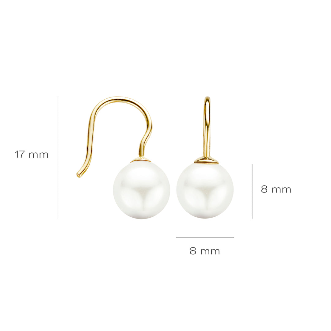 Blush - Drop Pearl Earrings - 14kt Yellow Gold