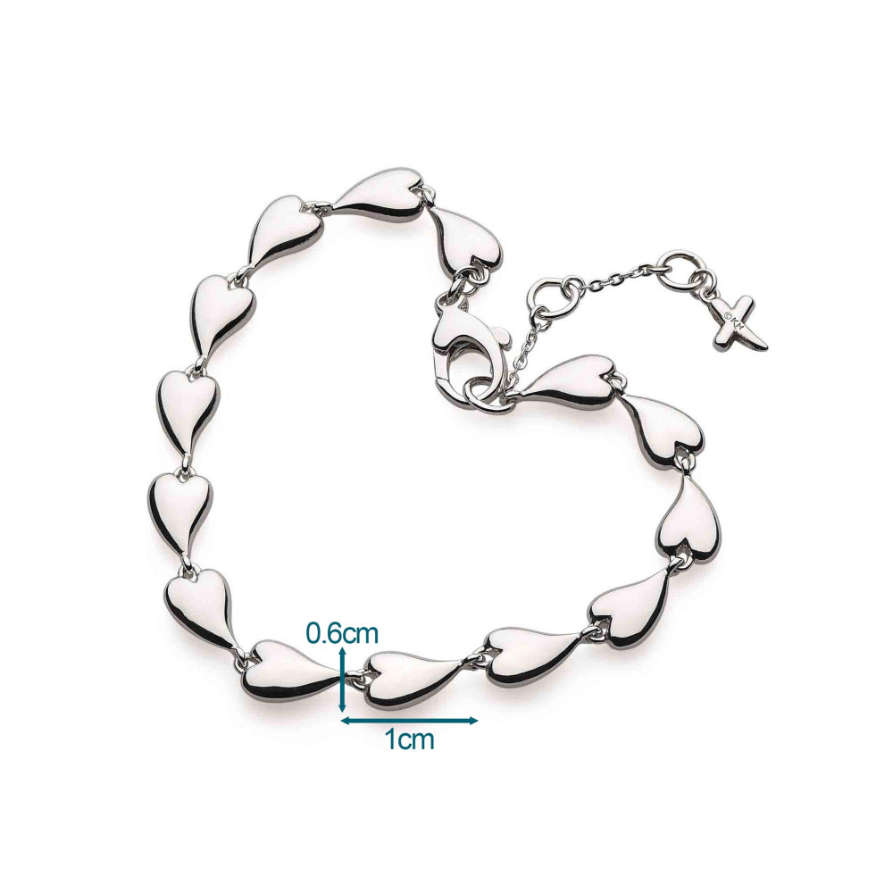 Kit Heath - Desire Kiss Linking Hearts Bracelet - Silver