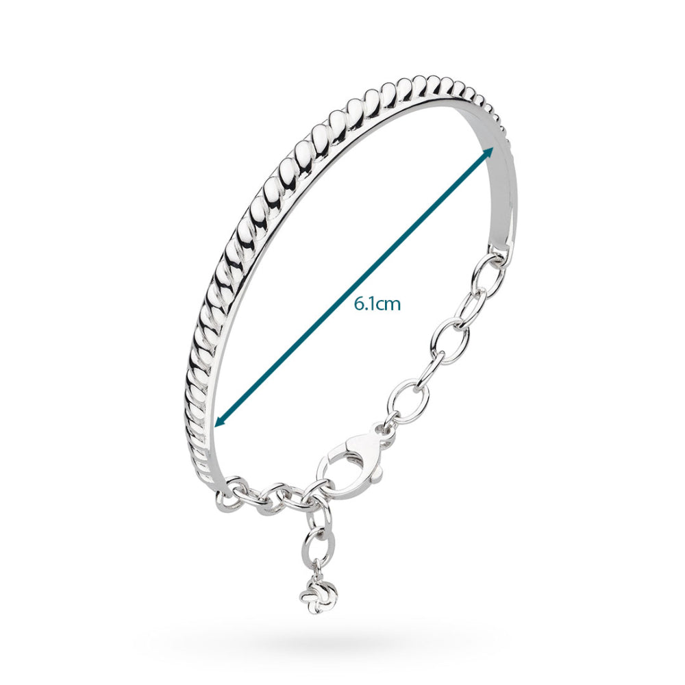 Kit Heath - Marina Rope Band Changle Bracelet - Silver