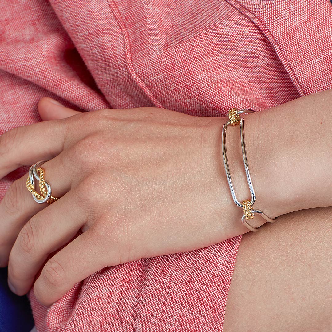 Kit Heath - Marina Rope Bar Link Golden Toggle Bracelet - Gold