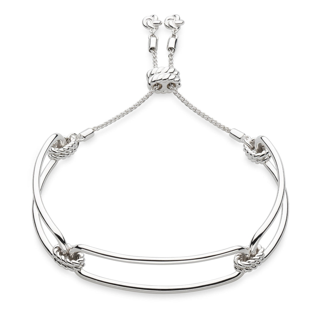 Kit Heath - Marina Rope Bar Link Toggle Bracelet - Silver