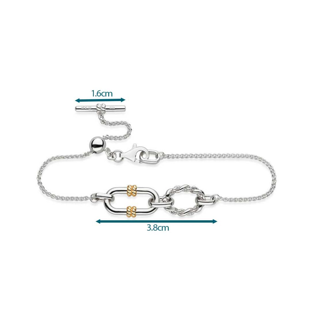 Kit Heath - Marina Rope Link Duo Golden Slider Bracelet - Gold
