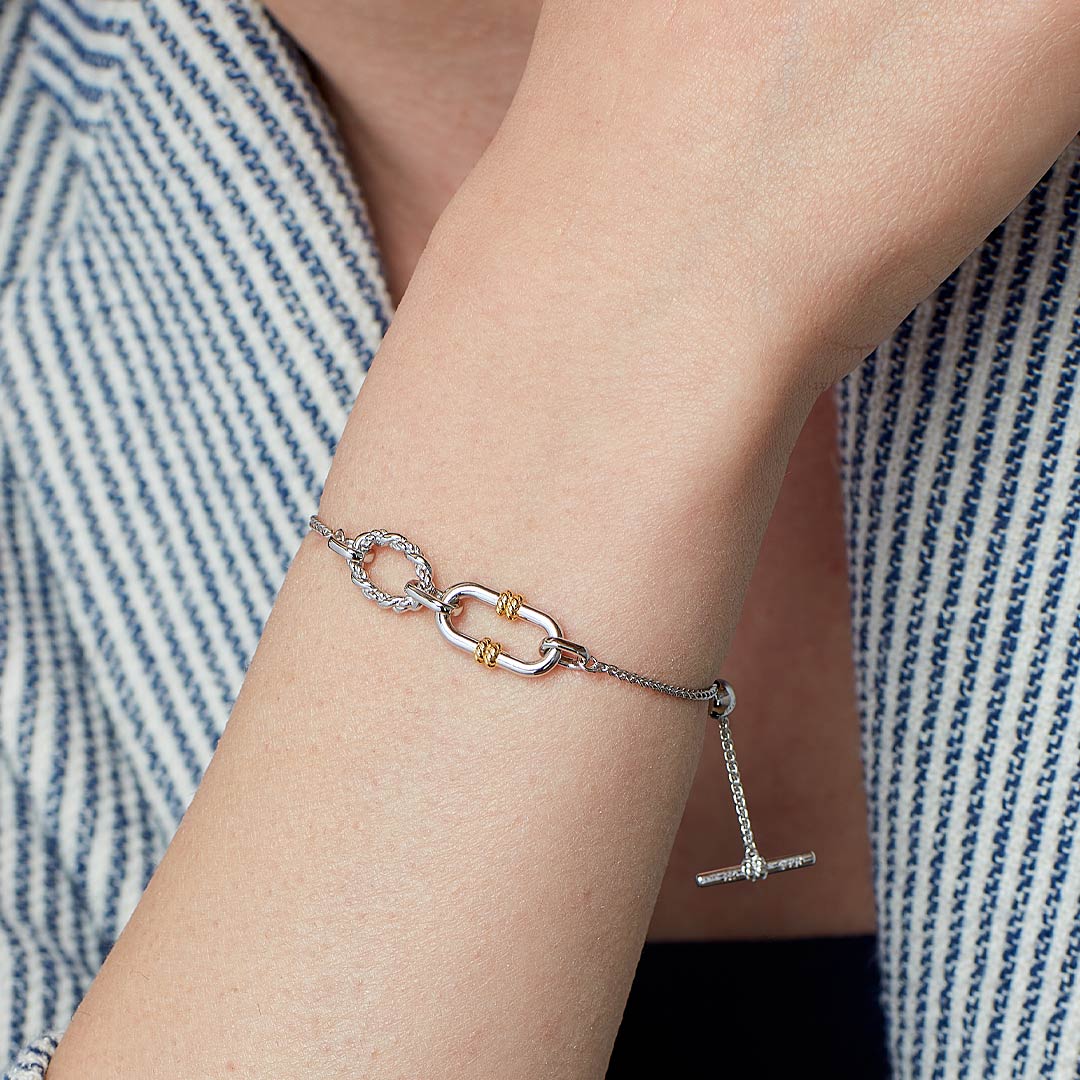 Kit Heath - Marina Rope Link Duo Golden Slider Bracelet - Gold