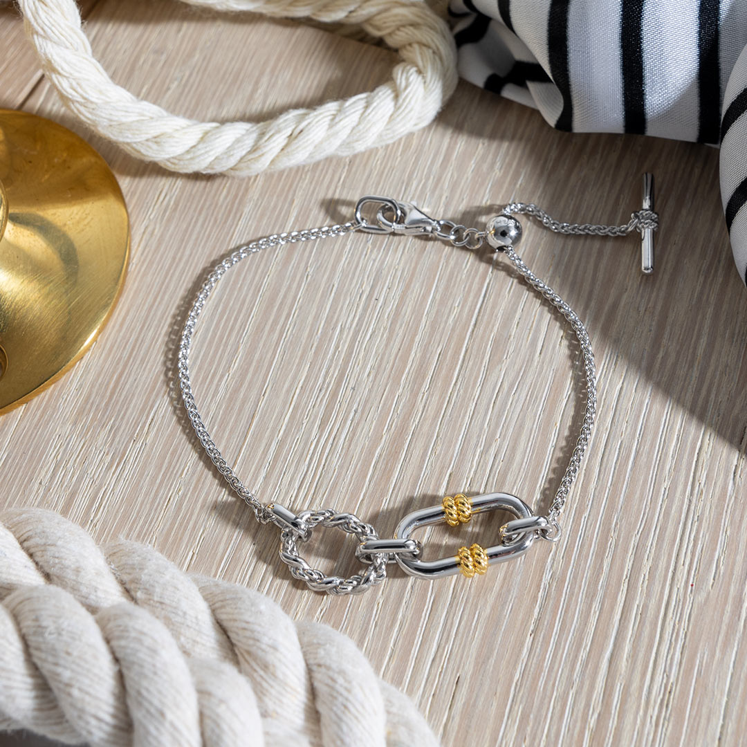 Kit Heath - Marina Rope Link Duo Golden Slider Bracelet - Gold