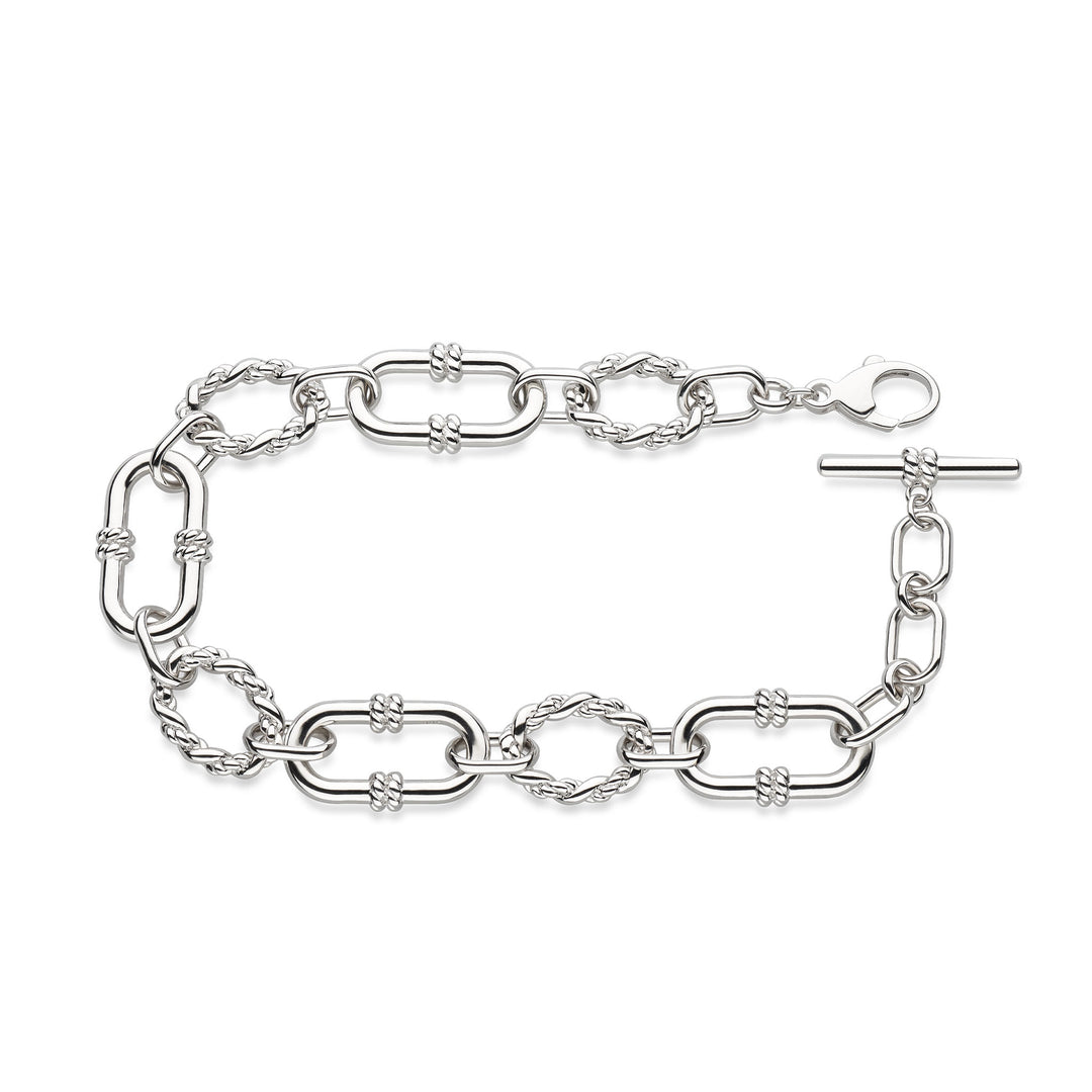 Kit Heath - Marina Rope Link Duo Grande Chain Bracelet - Silver