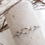 Kit Heath - Entwine Twine Link Trio Toggle Bracelet - Silver