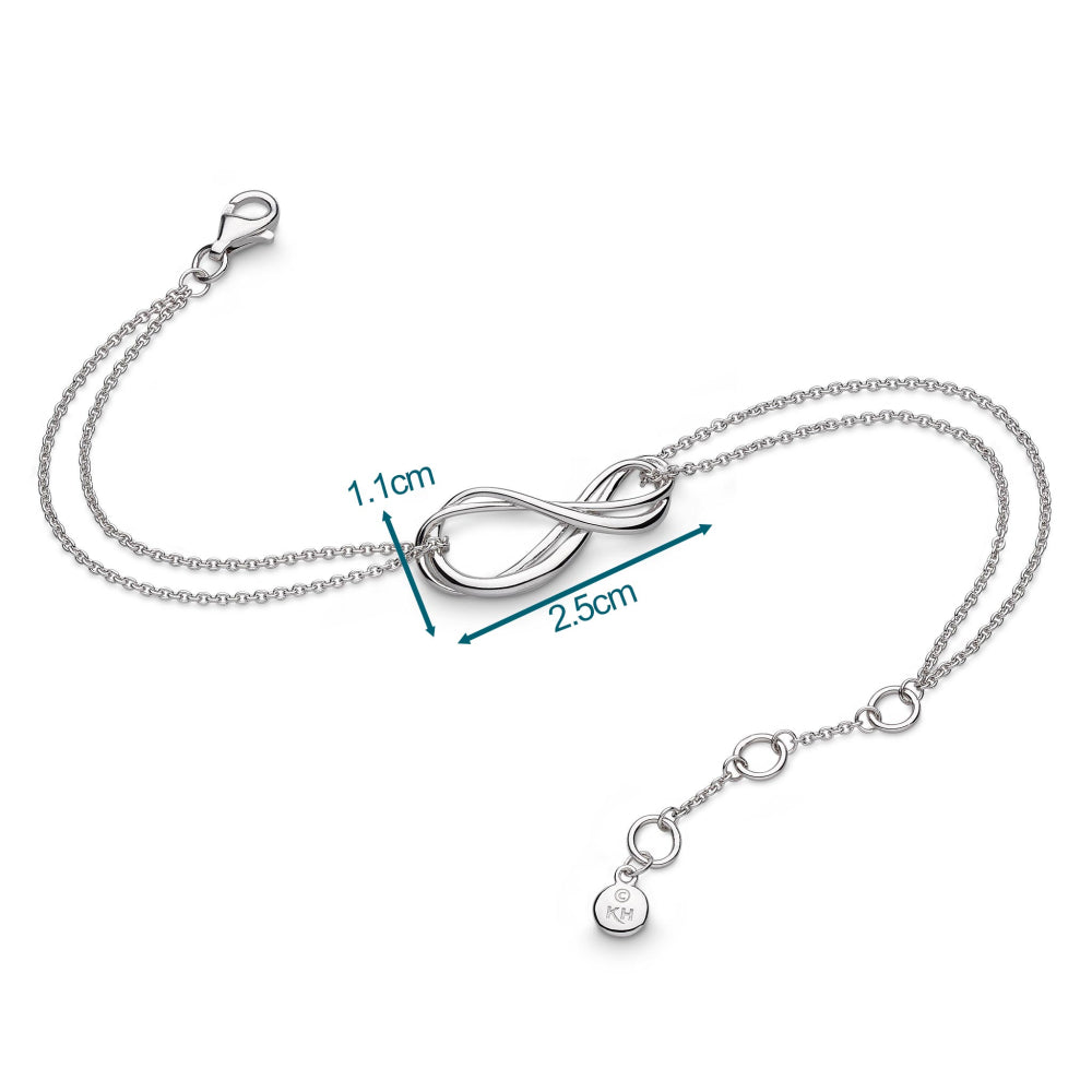 Kit Heath - Infinity Twin Chain Bracelet - Silver