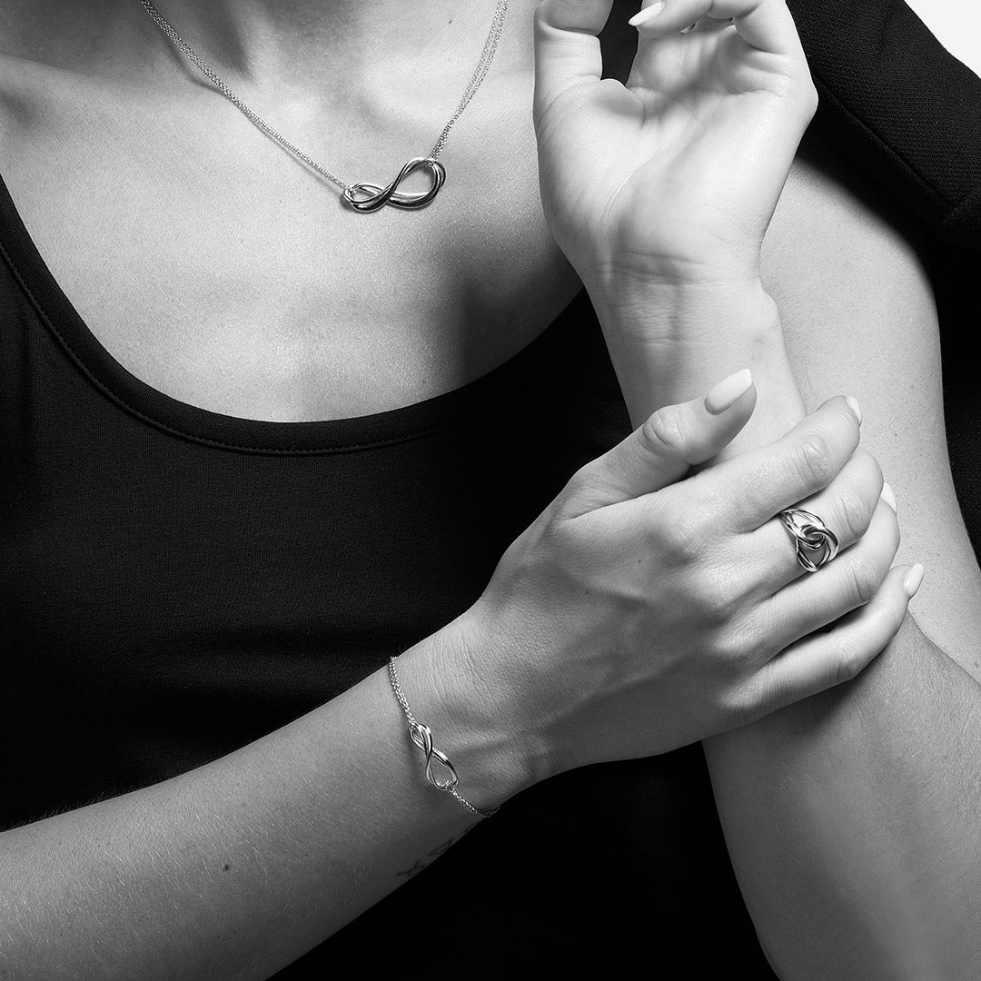 Kit Heath - Infinity Twin Chain Bracelet - Silver