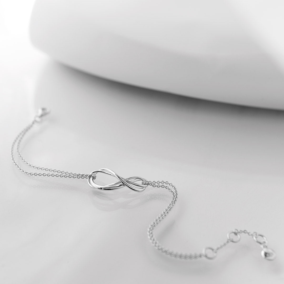 Kit Heath - Infinity Twin Chain Bracelet - Silver