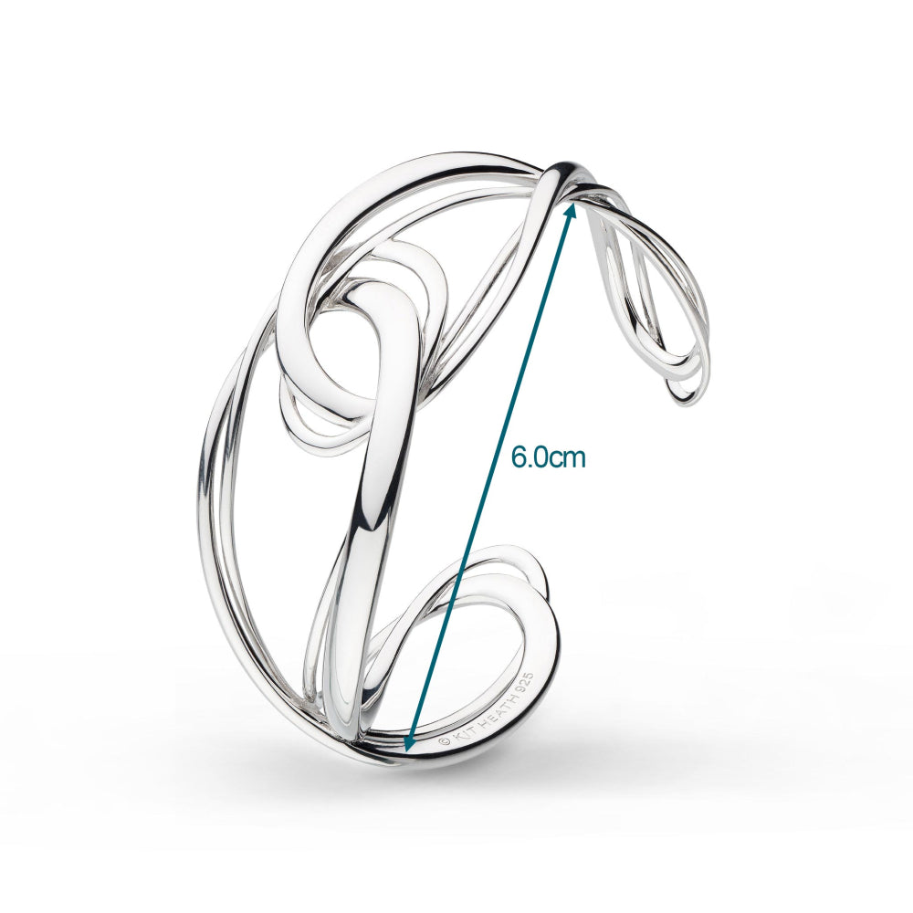 Kit Heath - Infinity Grande Cuff Bangle - Silver