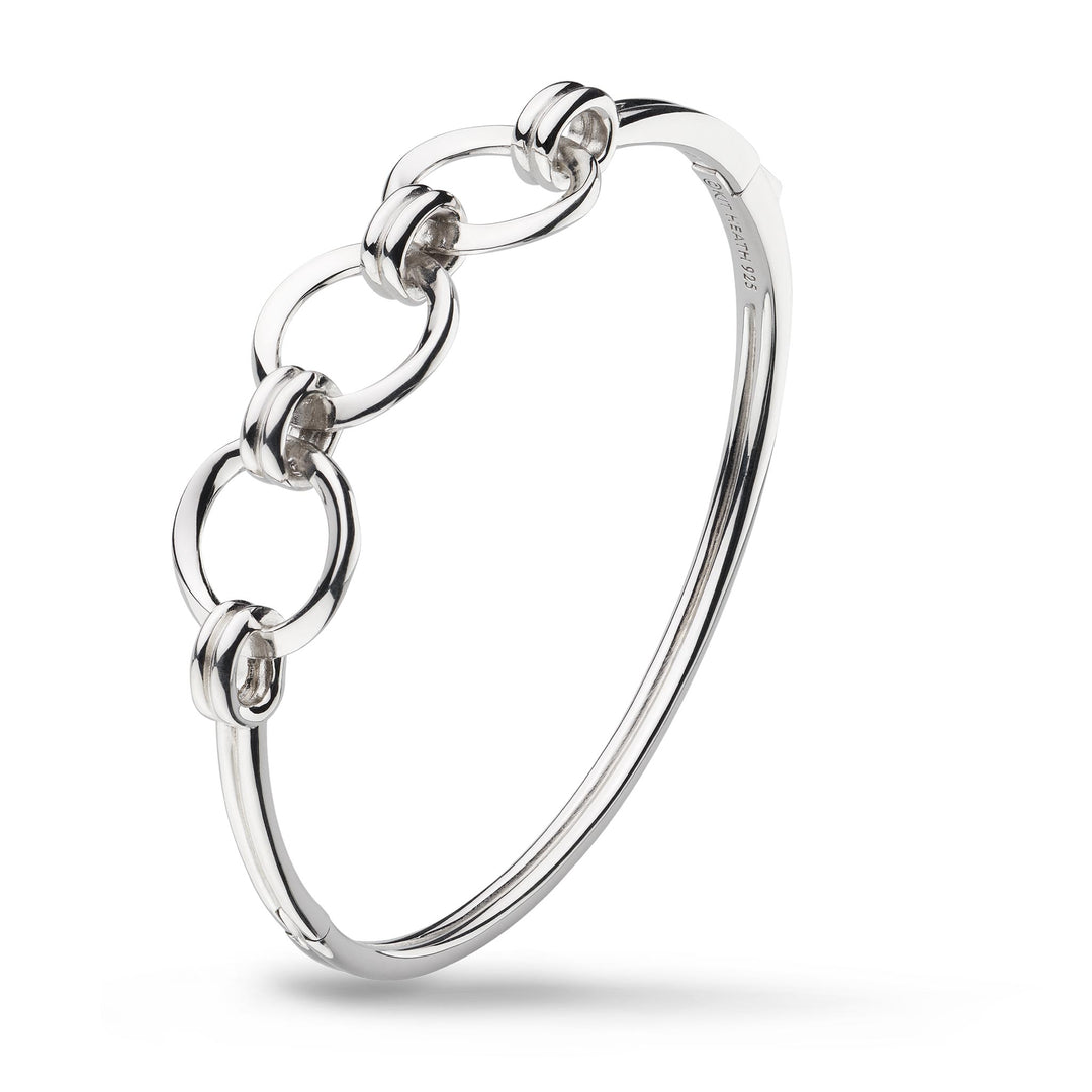 Kit Heath - Bevel Unity Hinged Bangle - Silver