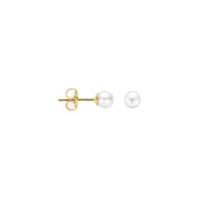 Blush - 4mm Small Pearl Earrings - 14kt Yellow Gold
