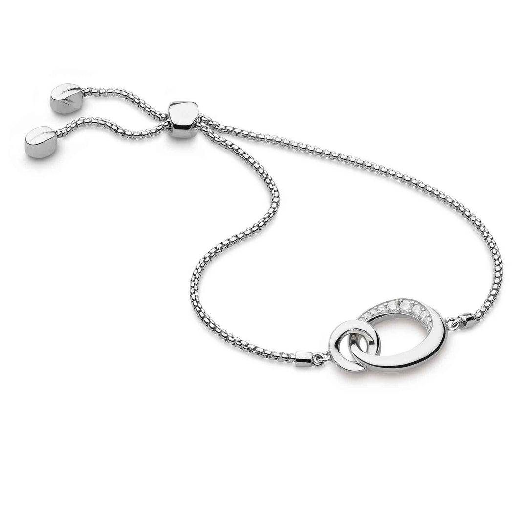 Kit Heath - Bevel Cirque Link Pavé Toggle Bracelet - Silver