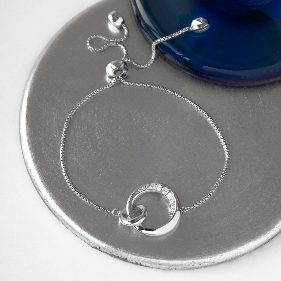 Kit Heath - Bevel Cirque Link Pavé Toggle Bracelet - Silver