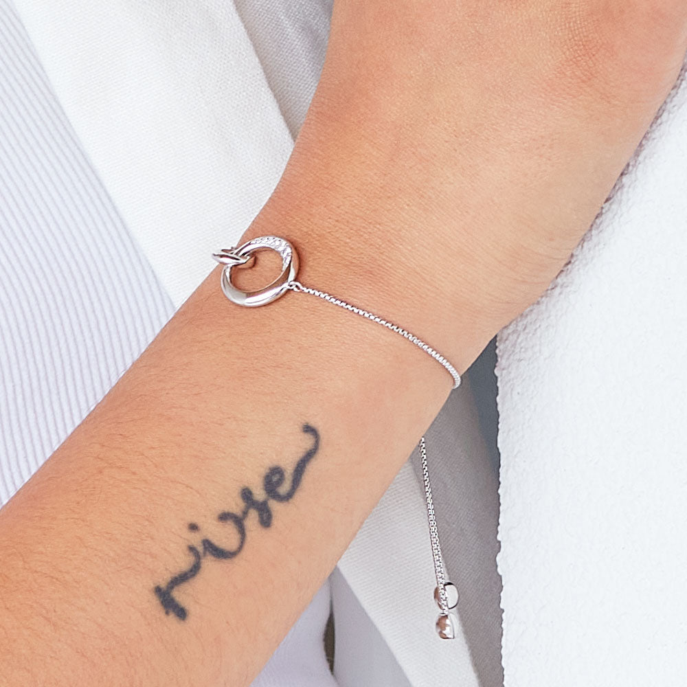 Kit Heath - Bevel Cirque Link Pavé Toggle Bracelet - Silver