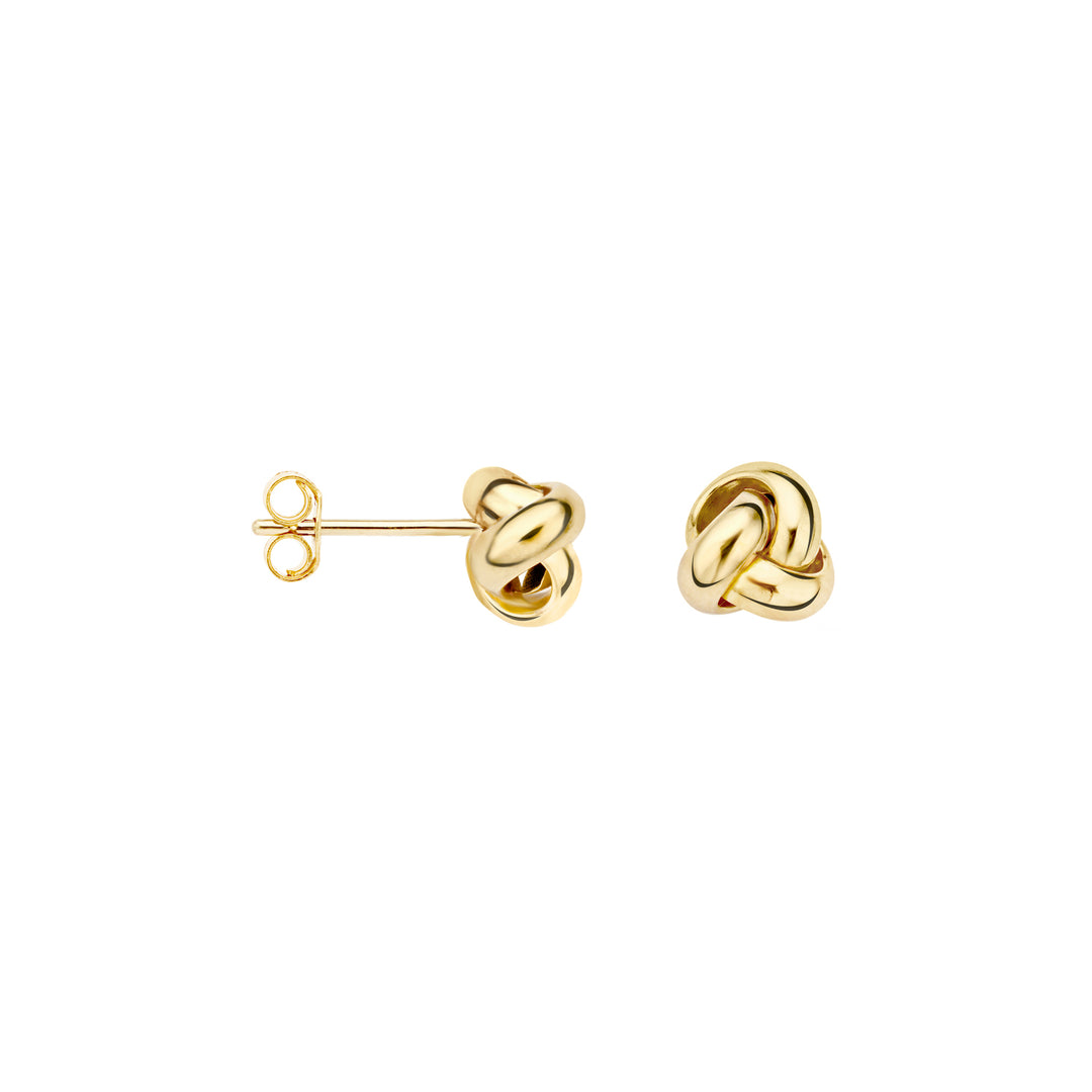 Blush - 6.7mm Knot Earrings - 14kt Yellow Gold