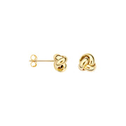 Blush - 6.7mm Knot Earrings - 14kt Yellow Gold