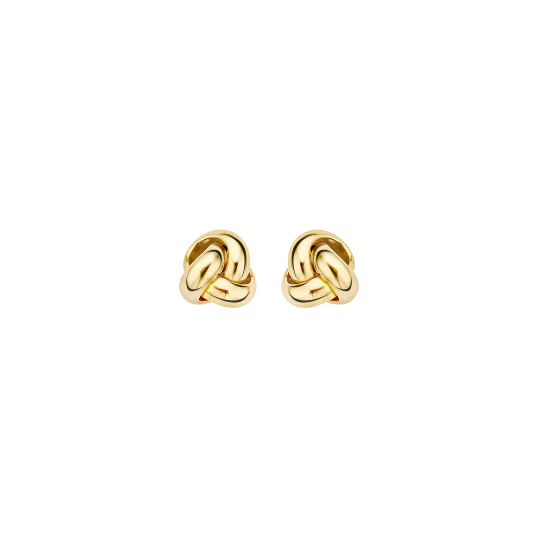 Blush - 6.7mm Knot Earrings - 14kt Yellow Gold