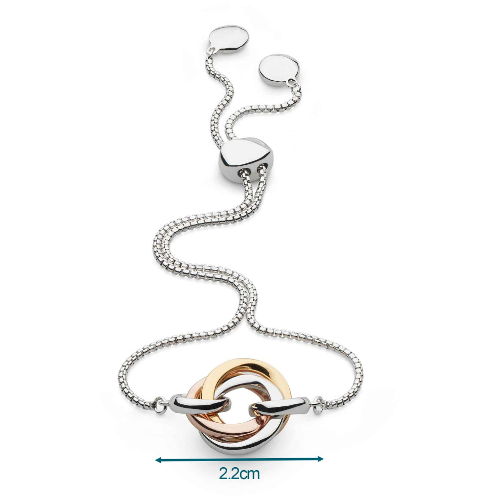 Kit Heath - Bevel Trilogy Toggle Bracelet - Silver